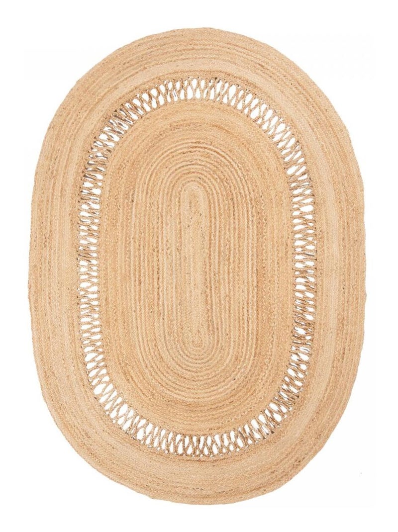 Tapis jute fait main jutoval Beige - Kiabi