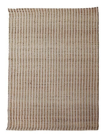 Tapis jute fait main motif faux uni VERTYJUTE