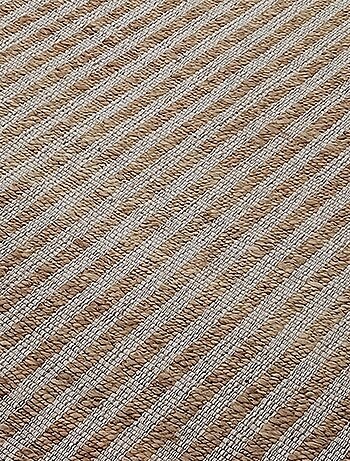 Tapis jute fait main motif faux uni VERTYJUTE