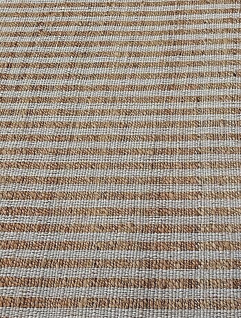 Tapis jute fait main motif faux uni VERTYJUTE