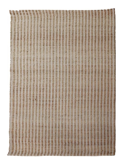 Tapis jute fait main motif faux uni VERTYJUTE - Kiabi