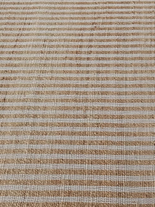 Tapis jute fait main motif faux uni VERTYJUTE - Kiabi