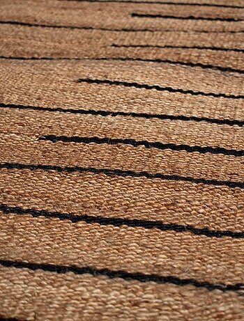 Tapis jute fait main motif simple TASNIM