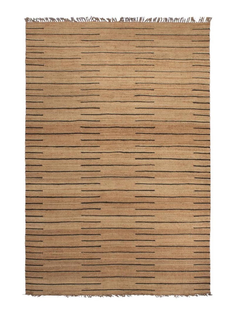 Tapis jute fait main motif simple TASNIM Marron - Kiabi