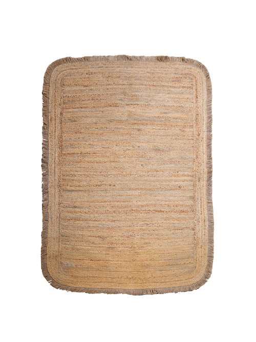 Tapis jute frangé bords arrondis UMA - Kiabi