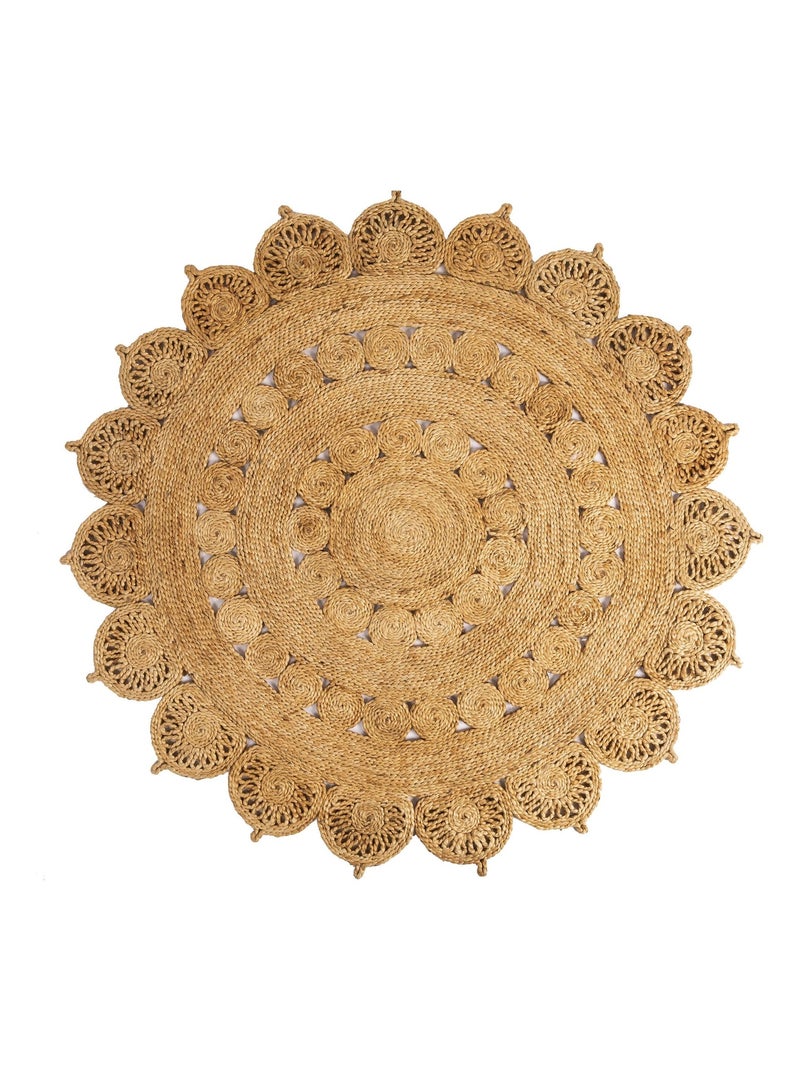 Tapis jute Kolkata Ø120cm Beige - Kiabi