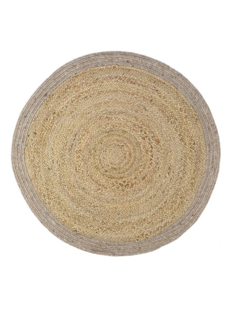 Tapis jute & laine Yhuki Beige - Kiabi