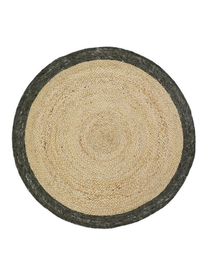 Tapis jute & laine Yhuki Vert - Kiabi