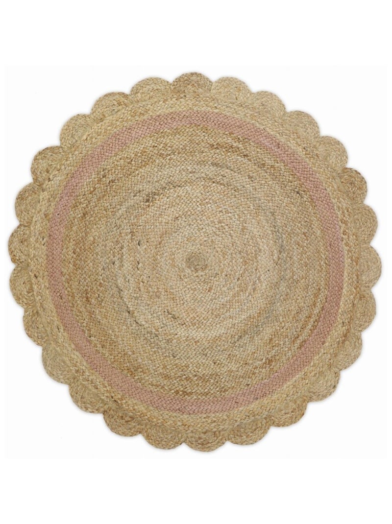 Tapis Jute Neha Nude en Jute Rose - Kiabi