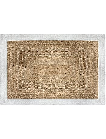 Tapis "Kahi" en jute bord blanc 120x170cm