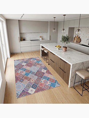 Tapis kilim à motif géométrique authentique, lyn11 boheme