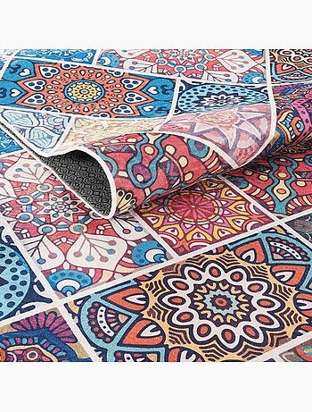 Tapis kilim à motif géométrique authentique, lyn11 boheme