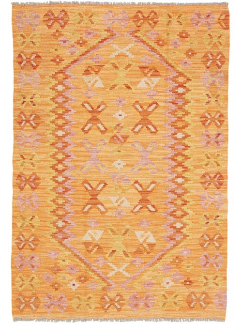 Tapis kilim au motif ethnique, tissé à plat en laine naturelle - Kiabi Tapis kilim au motif ethnique, tissé à plat en laine naturelle - Kiabi