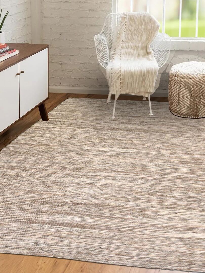 Tapis de yoga 100 % coton bio antidérapant – Respectueux de l'environnement – Tapis tissé à la main – Antidérapant et épais (61 x 183 x 5 mm) pour le fitness quotidien