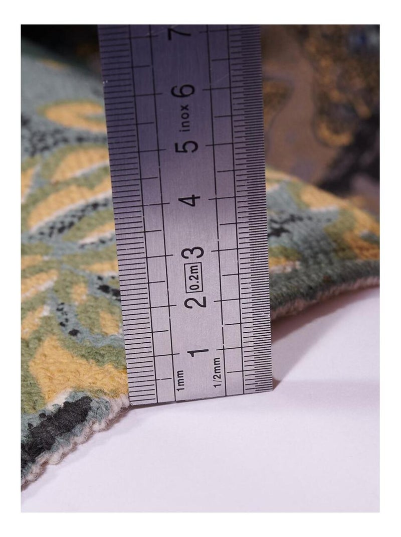 Tapis kilim fait à la main en coton BLUE FLOREA Bleu - Kiabi