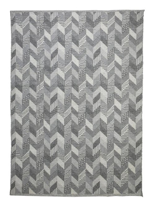 Tapis kilim fait à la main en coton motif géométrique - Kiabi