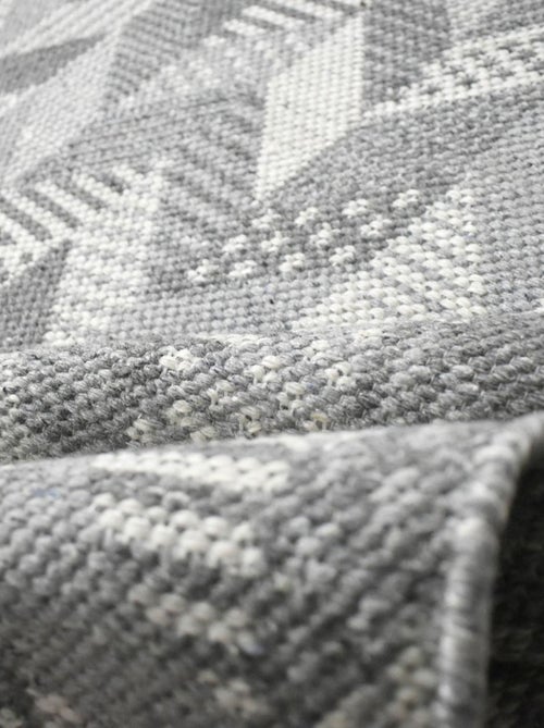 Tapis kilim fait à la main en coton motif géométrique - Kiabi