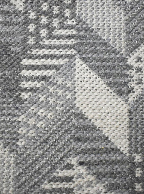 Tapis kilim fait à la main en coton motif géométrique - Kiabi