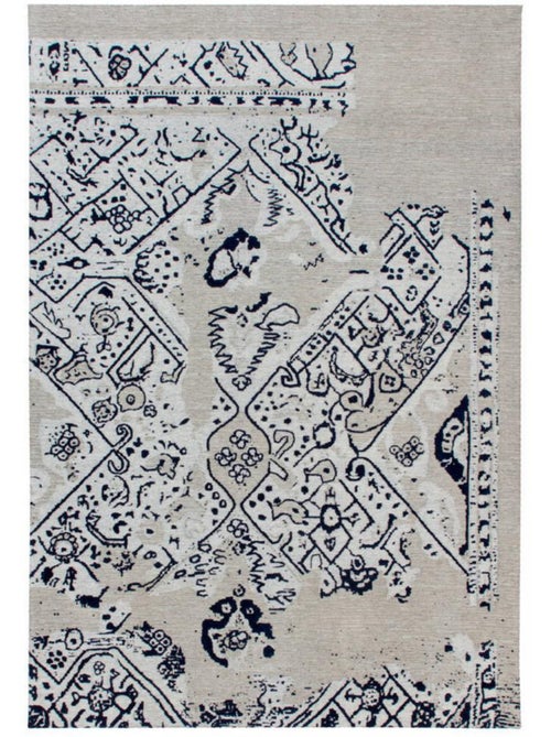 Tapis kilim fait à la main en coton motif géométrique - Kiabi
