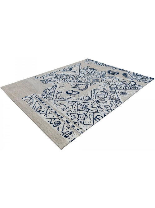 Tapis kilim fait à la main en coton motif géométrique - Kiabi