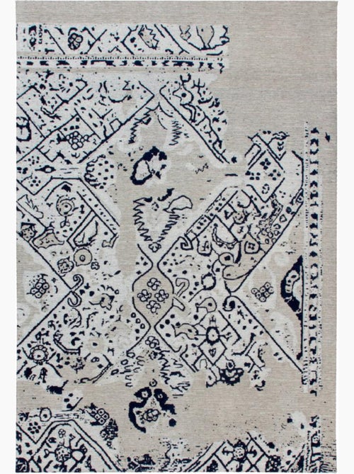 Tapis kilim fait à la main en coton motif géométrique - Kiabi