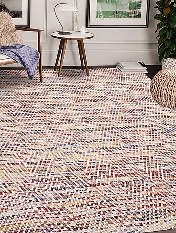 Tapis kilim fait à la main en laine motif ethnique