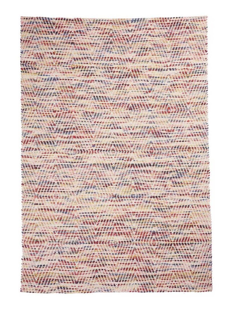 Tapis kilim fait à la main en laine motif ethnique Multicolore - Kiabi