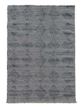 Tapis kilim fait à la main en laine motif géométrique