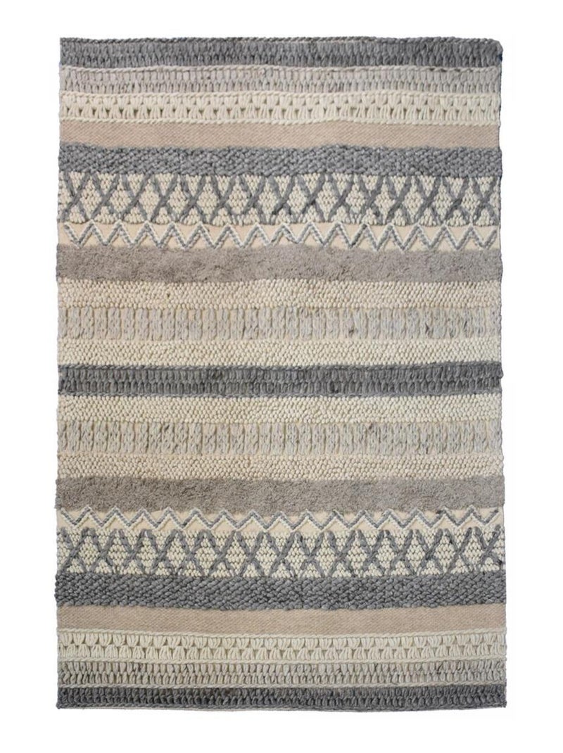 Tapis kilim fait à la main motif ethnique ESPARIA Beige - Kiabi