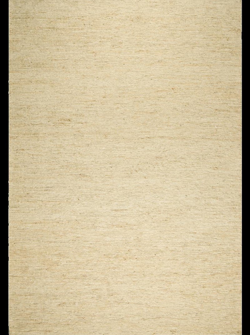 Tapis kilim fait main en chanvre motif uni LOOK 601 Beige - Kiabi