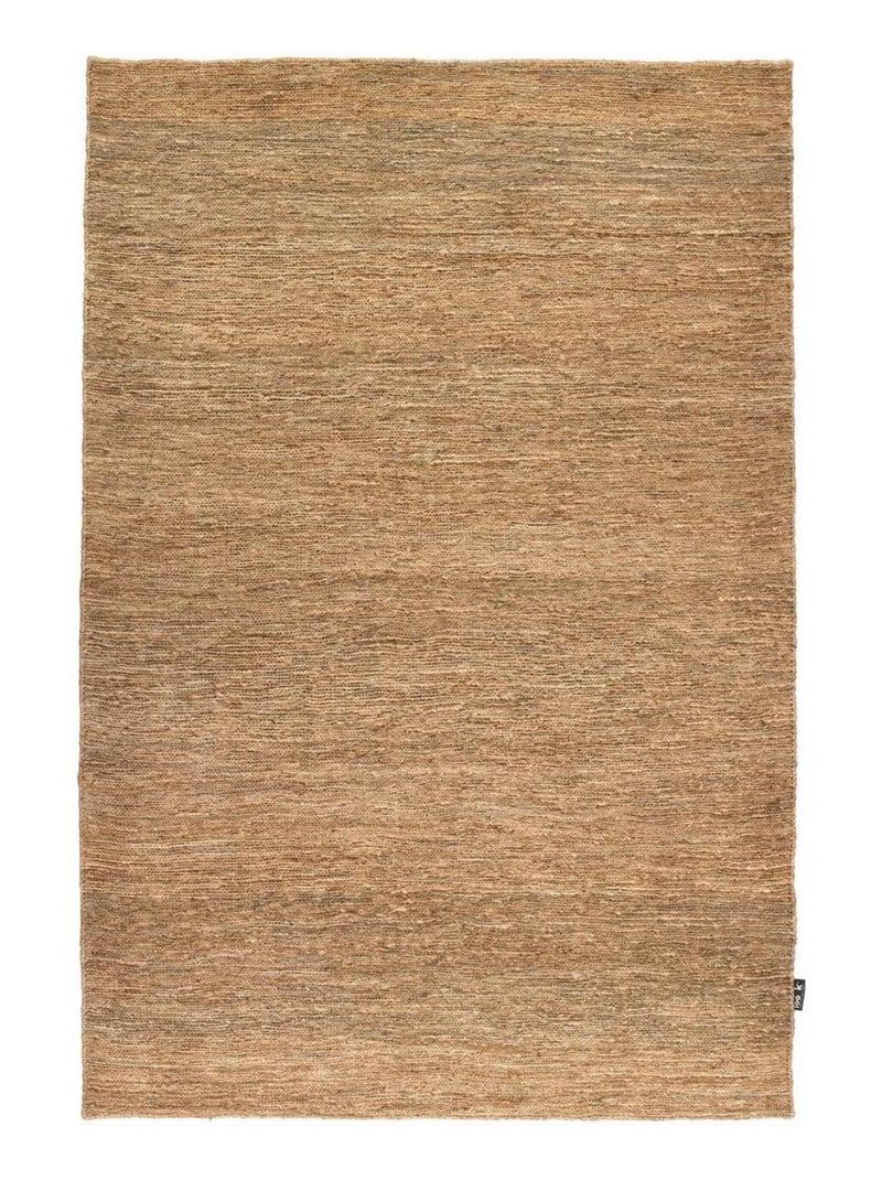 Tapis kilim fait main en chanvre motif uni LOOK 601 Ecru - Kiabi
