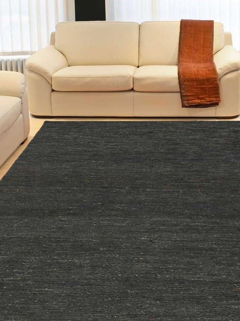 Tapis kilim fait main en chanvre motif uni LOOK 601 Multicolore - Kiabi