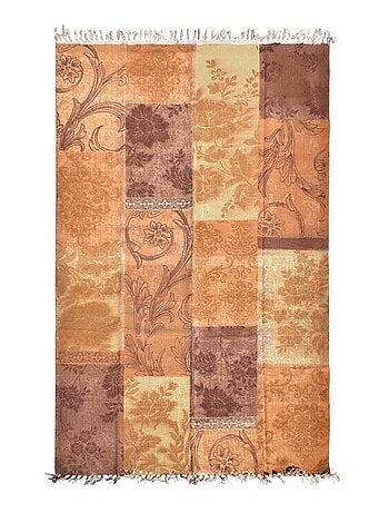 Tapis kilim fait main en coton motif ethnique