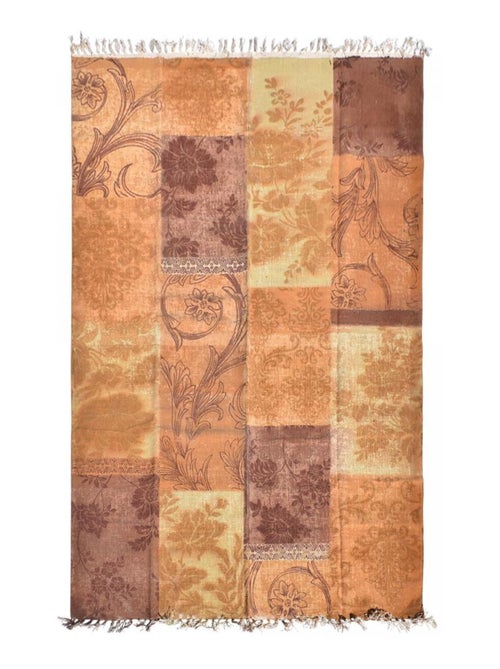 Tapis kilim fait main en coton motif ethnique - Kiabi