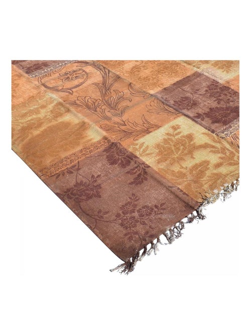 Tapis kilim fait main en coton motif ethnique - Kiabi