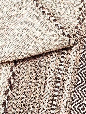 Tapis kilim fait main en coton motif ethnique LYN46 TIVE