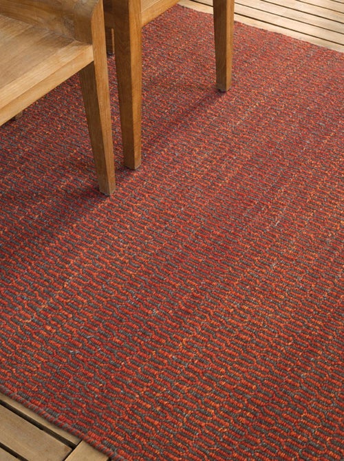 Tapis kilim fait main en laine motif faux uni - Kiabi