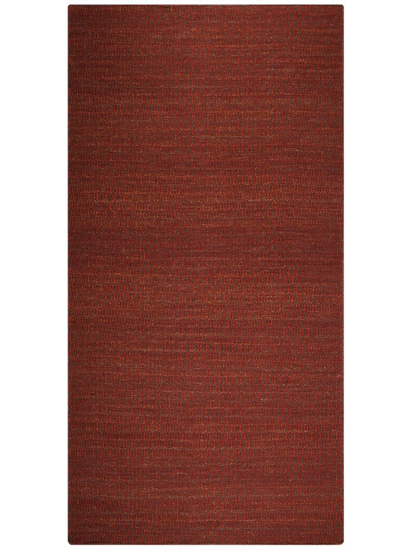 Tapis kilim fait main en laine motif faux uni Rouge - Kiabi