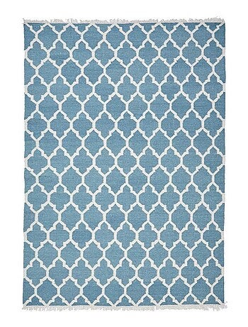 Tapis kilim fait main en laine motif scandinave