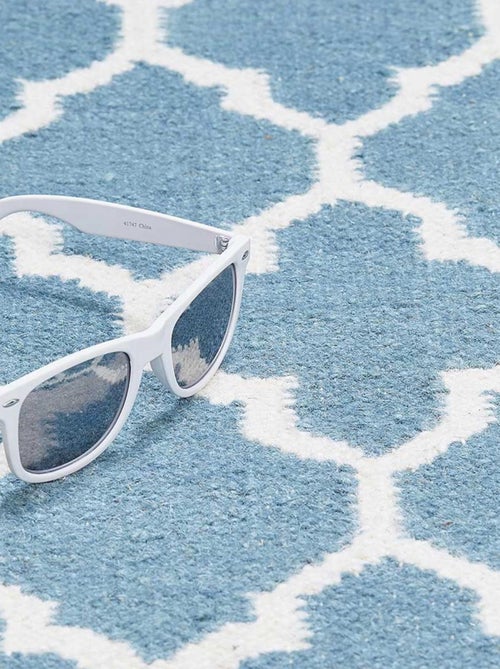 Tapis kilim fait main en laine motif scandinave - Kiabi