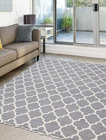 Tapis kilim fait main en laine motif scandinave