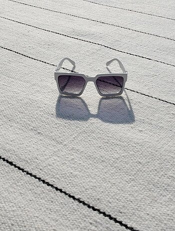 Tapis kilim fait main en laine motif simple PRAHA