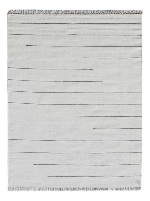 Tapis kilim fait main en laine motif simple PRAHA - Kiabi