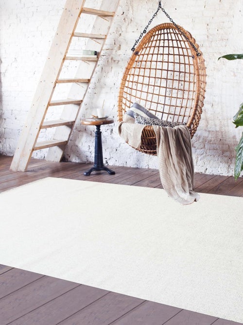 Tapis kilim fait main en laine motif uni BAYA IBAY - Kiabi