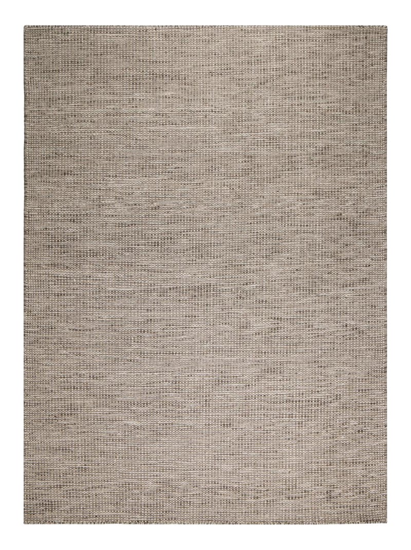 Tapis kilim fait main en laine motif uni LOOK 408 Gris - Kiabi