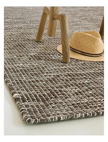 Tapis kilim fait main en laine motif uni LOOK 408