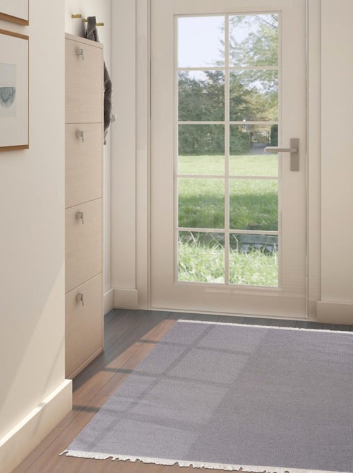 Tapis kilim fait main en laine motif uni LYN12 BAYA IBAY - Kiabi