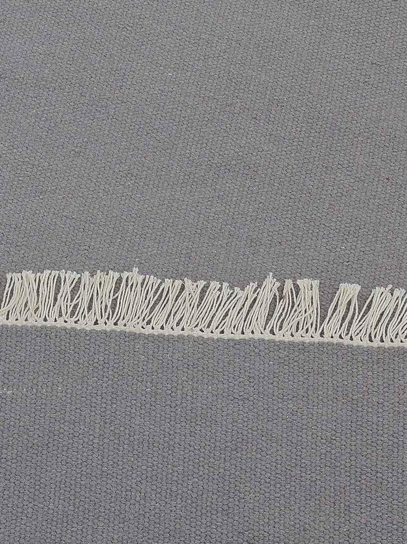 Tapis kilim fait main en laine motif uni LYN12 BAYA IBAY Gris - Kiabi