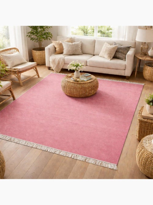 Tapis kilim fait main en laine motif uni LYN12 BAYA IBAY - Kiabi