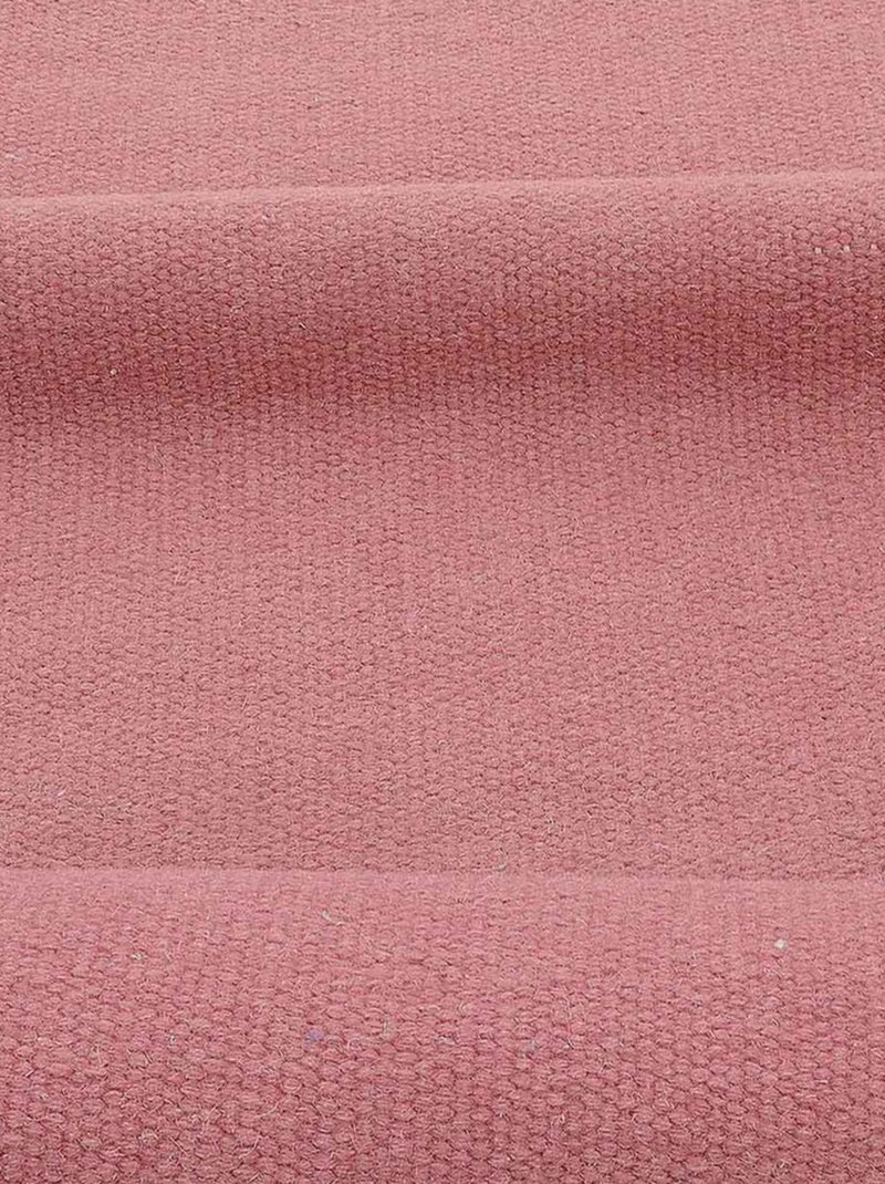 Tapis kilim fait main en laine motif uni LYN12 BAYA IBAY Rose - Kiabi